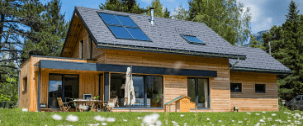 photo d'une maison ossature bois à lans en vercors